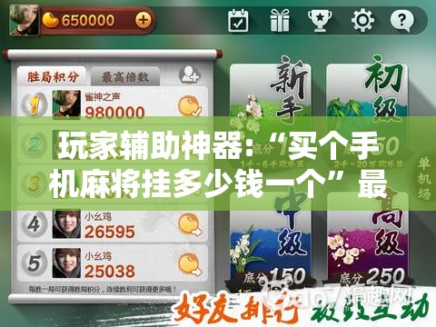玩家辅助神器:“买个手机麻将挂多少钱一个”最新辅助详细教程