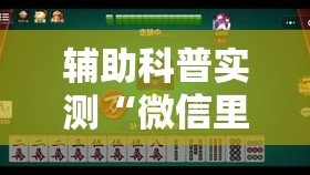 辅助科普实测“微信里有麻将必赢神器	”透视开挂辅助教程
