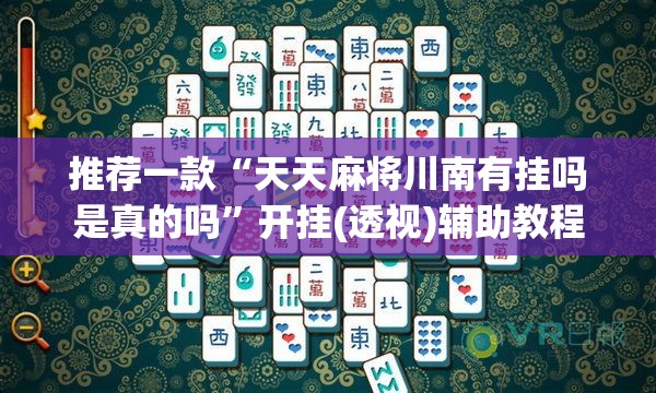 推荐一款“天天麻将川南有挂吗是真的吗”开挂(透视)辅助教程