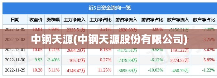 中钢天源(中钢天源股份有限公司)
